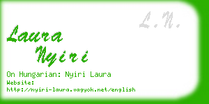 laura nyiri business card